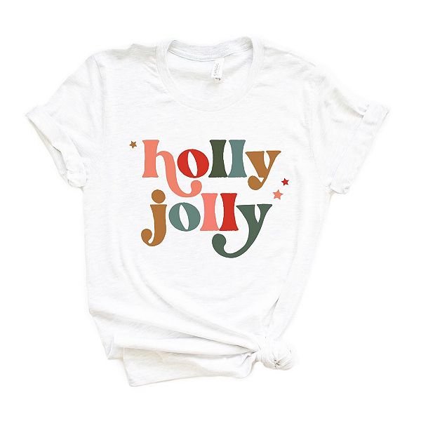 

Футболка с принтом Holly Jolly Stars Simply Sage Market, White