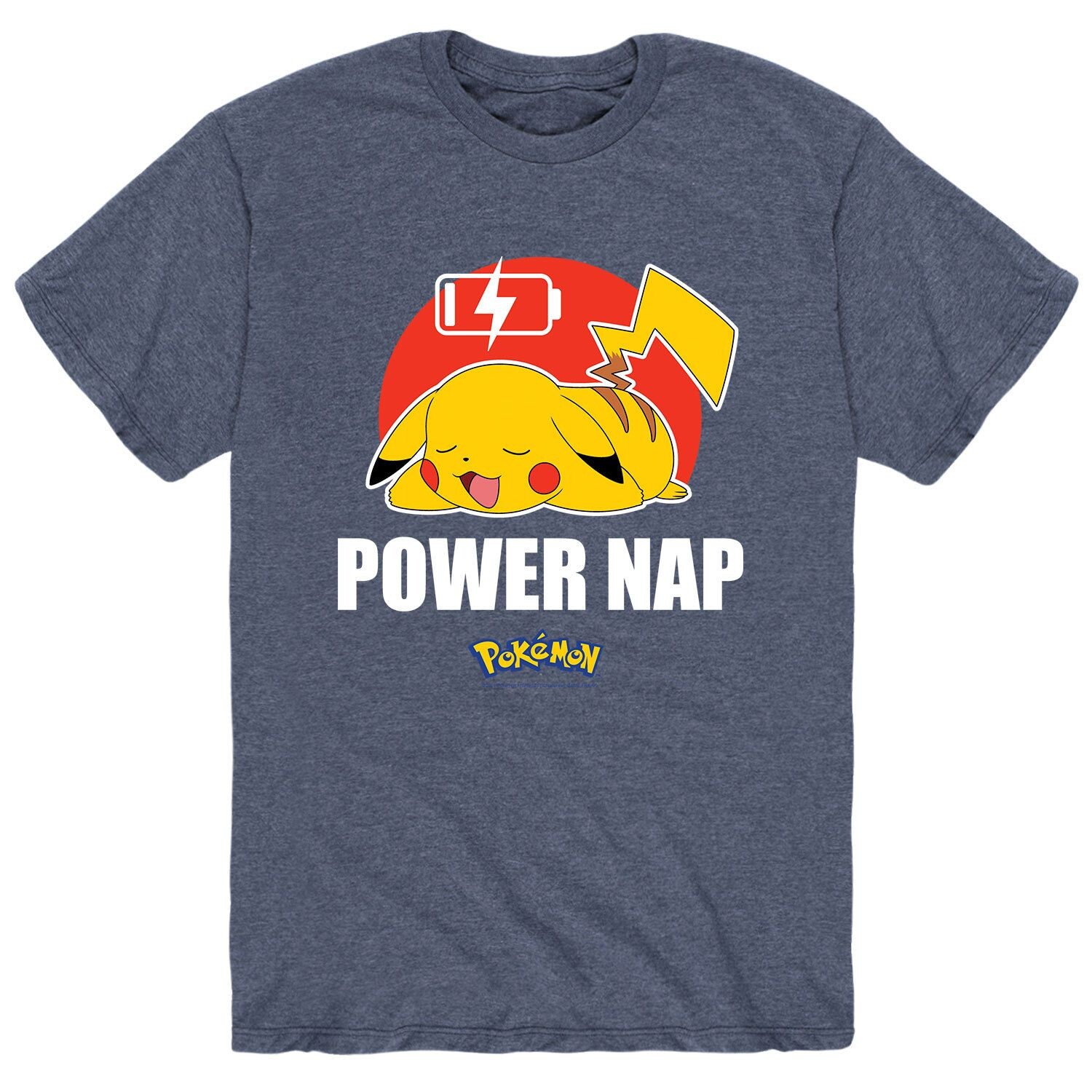 

Мужская футболка Pokémon Pikachu Power Nap Licensed Character