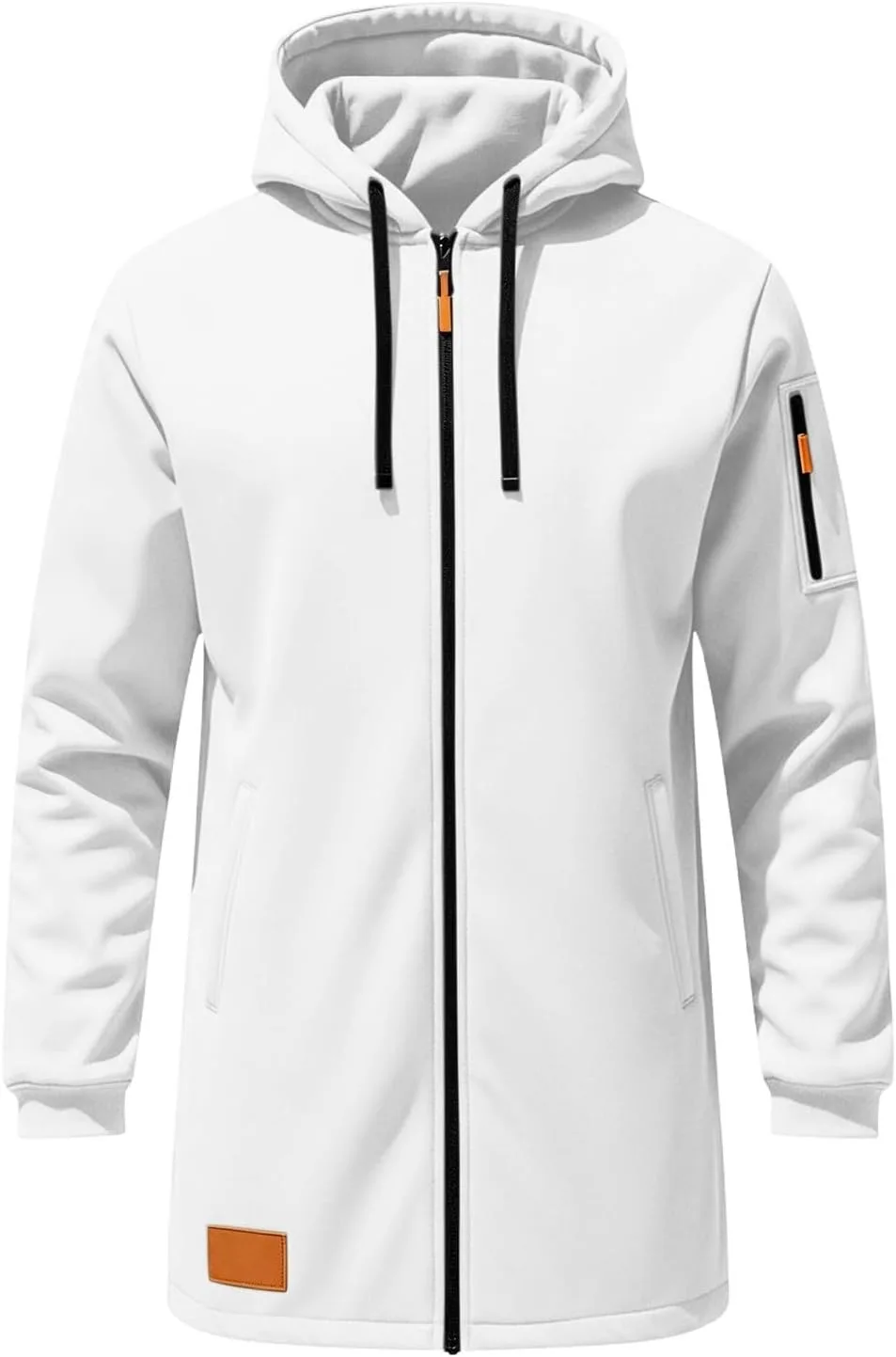 

Мужская худи осенняя с капюшоном на молнии, ветровка с карманами, big and tall