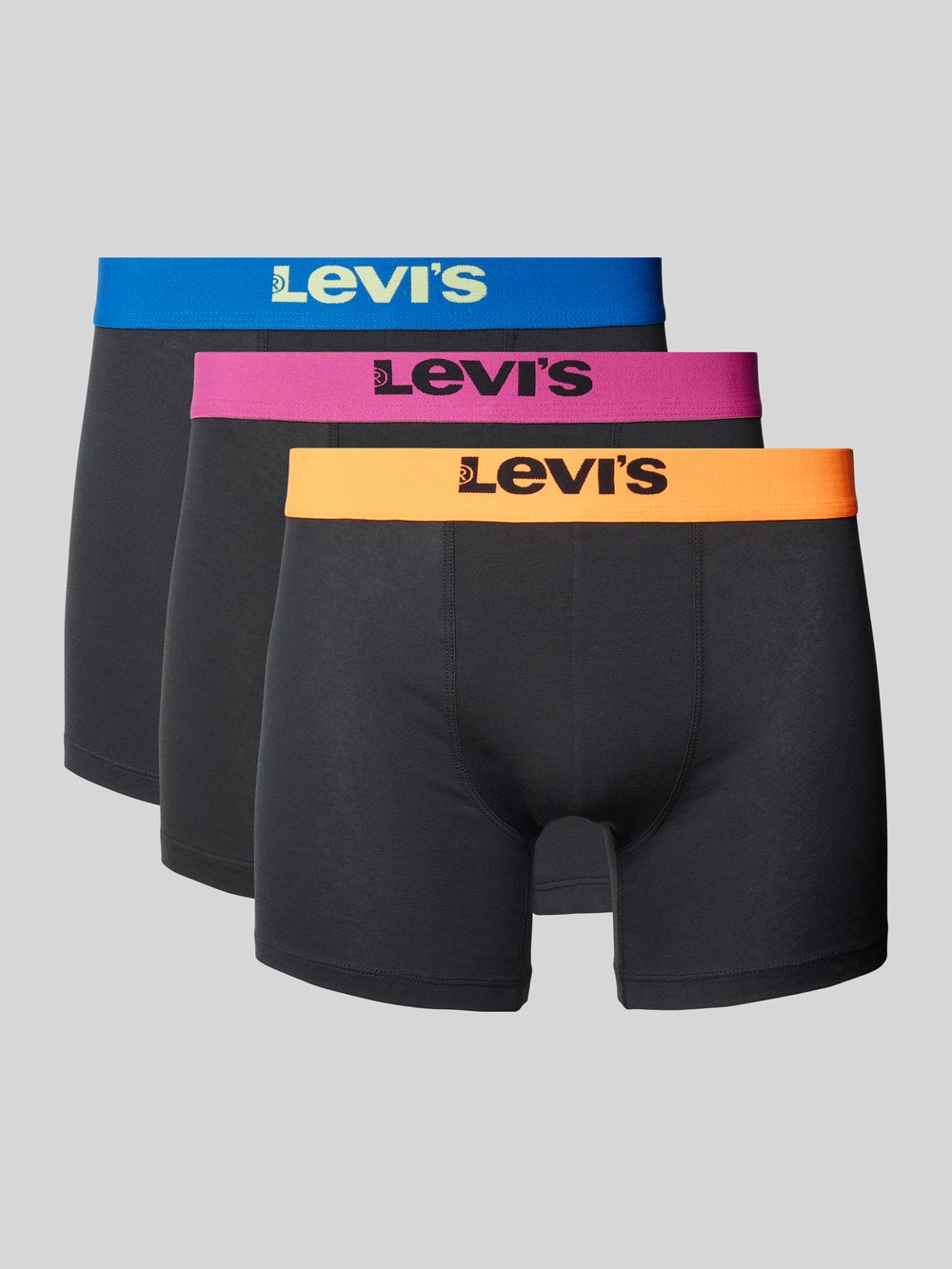 

Боксеры с эластичным поясом и логотипом в упаковке 3 шт Levi's, черный