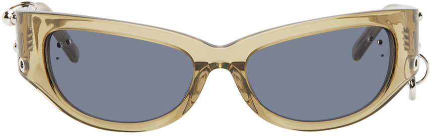 

Эксклюзивные солнцезащитные очки SSENSE Brown Clara Justine Clenquet, Crystal sepia