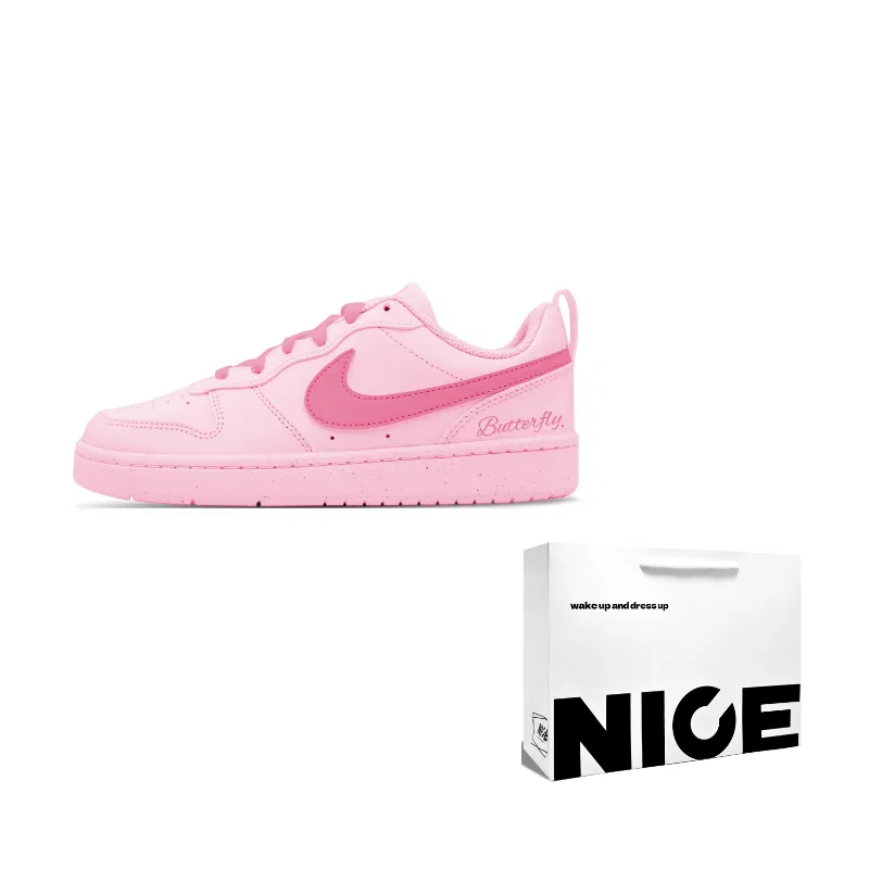 Кроссовки детские кожаные Nike Court Borough Low 2 Pink Mist