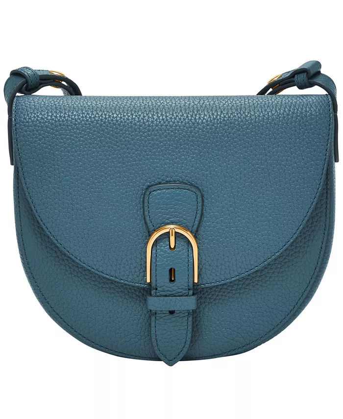 

Кожаная сумка-кроссбоди Everleigh Small Flap Fossil, синий