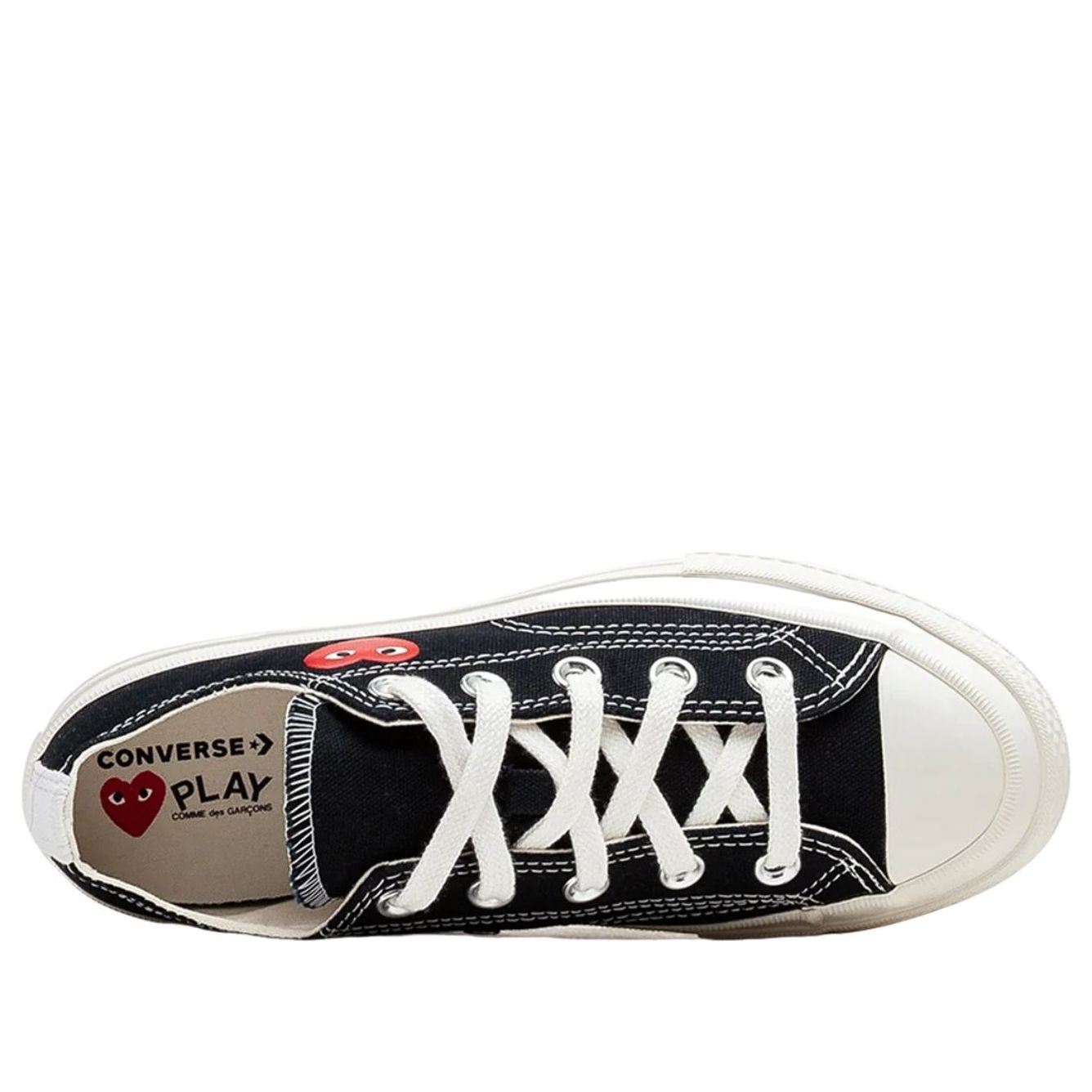 (PS) Converse x Comme des Garcons PLAY Chuck Taylor All Star 70 Ox 'Single Heart Black' — фото 4