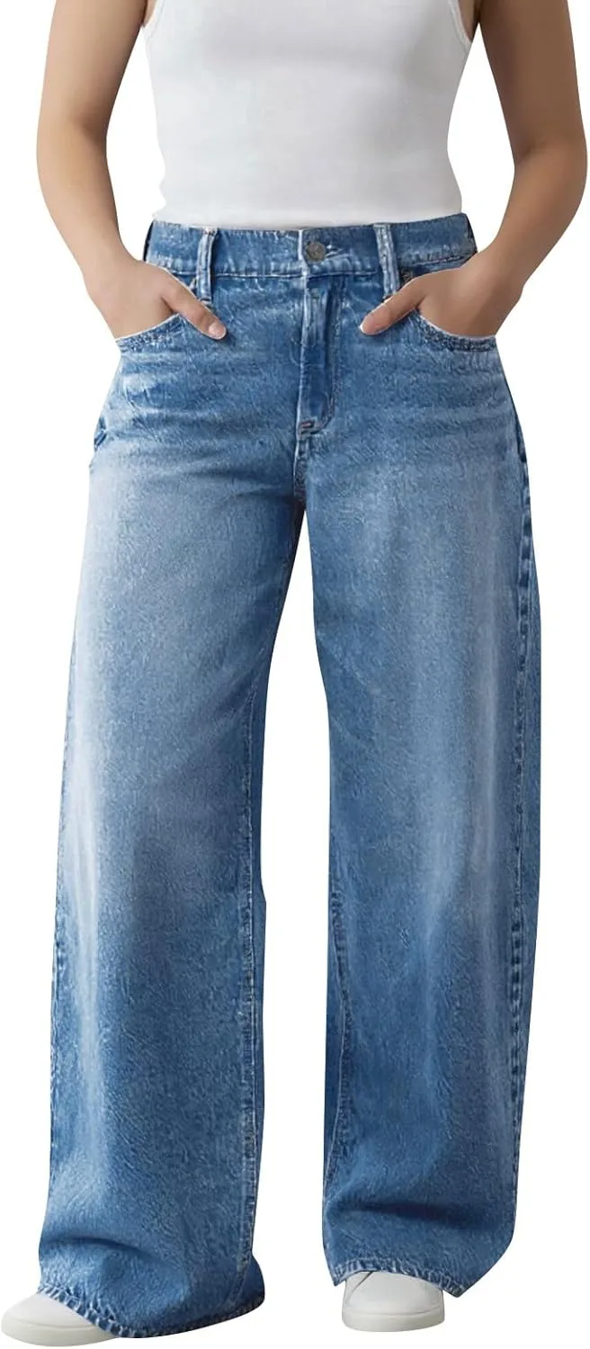 

Джинсы женские High Waisted Straight Leg с карманами