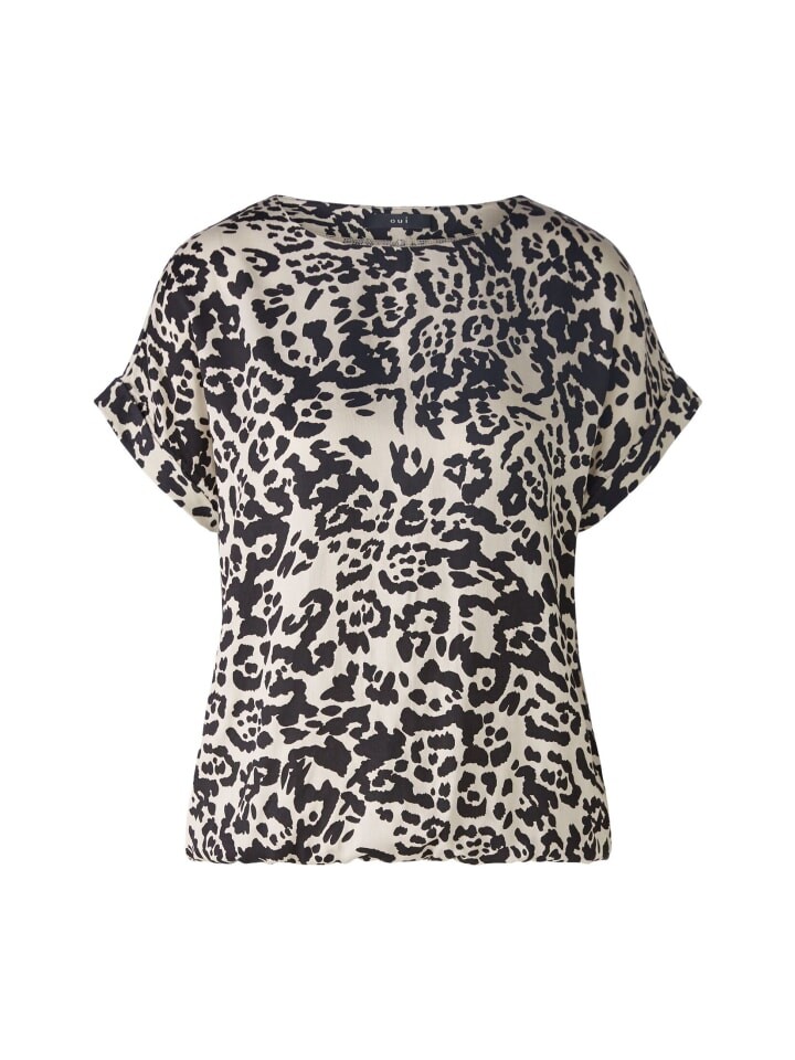 

Блуза Oui nshirt Viskosepatch, цвет lt stone grey