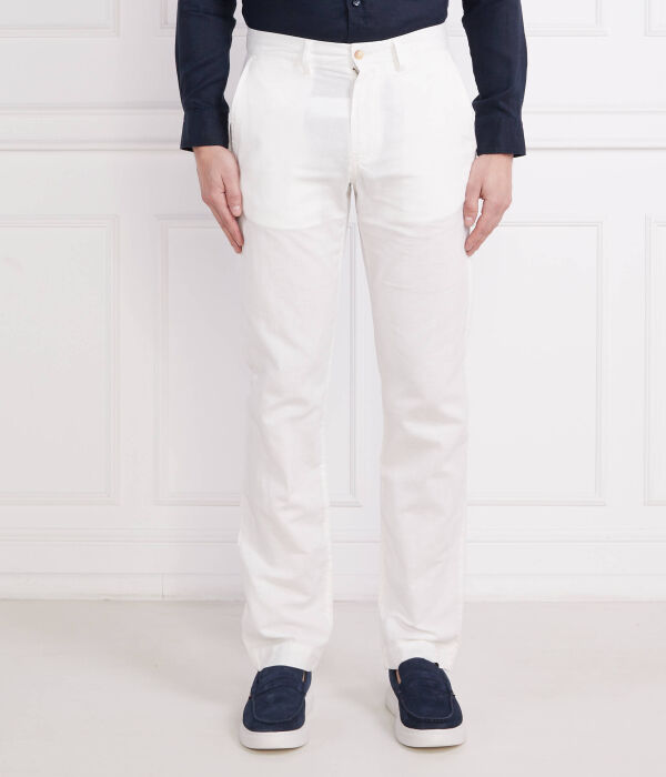 

Льняные брюки Straight fit Polo Ralph Lauren, белый