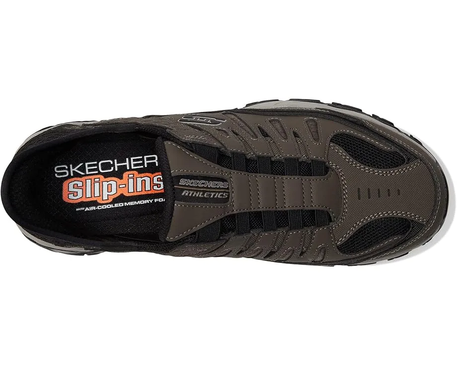 Кроссовки SKECHERS Afterburn M. Fit Ridgeburn Hands Free Slip-Ins, Brown — фото 2