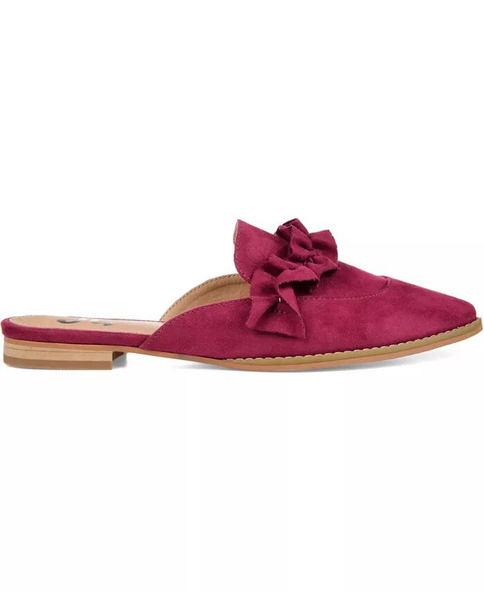 Женские мюли Kessie Ruffle с острым носком без застежек Journee Collection, фиолетовый — фото 2