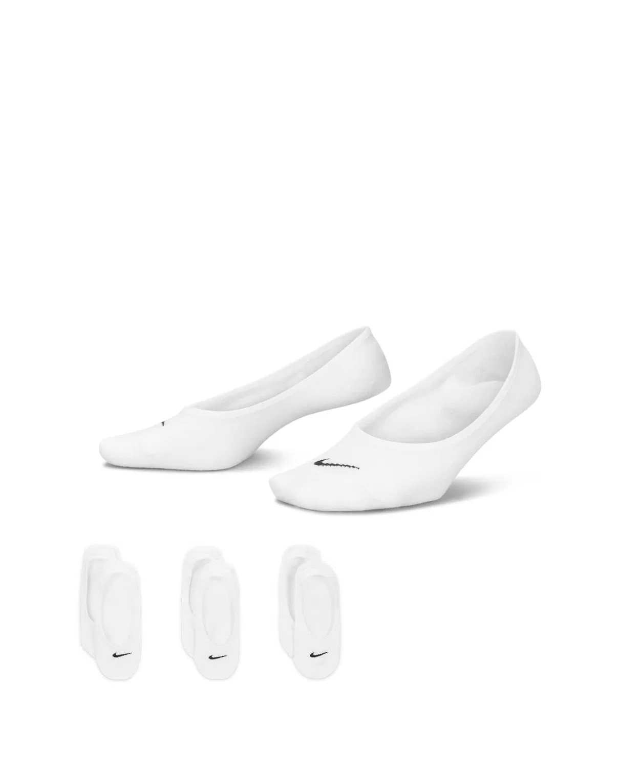 Носки тренировочные Nike Everyday Lightweight Women's Training Footie 3 пары, белый