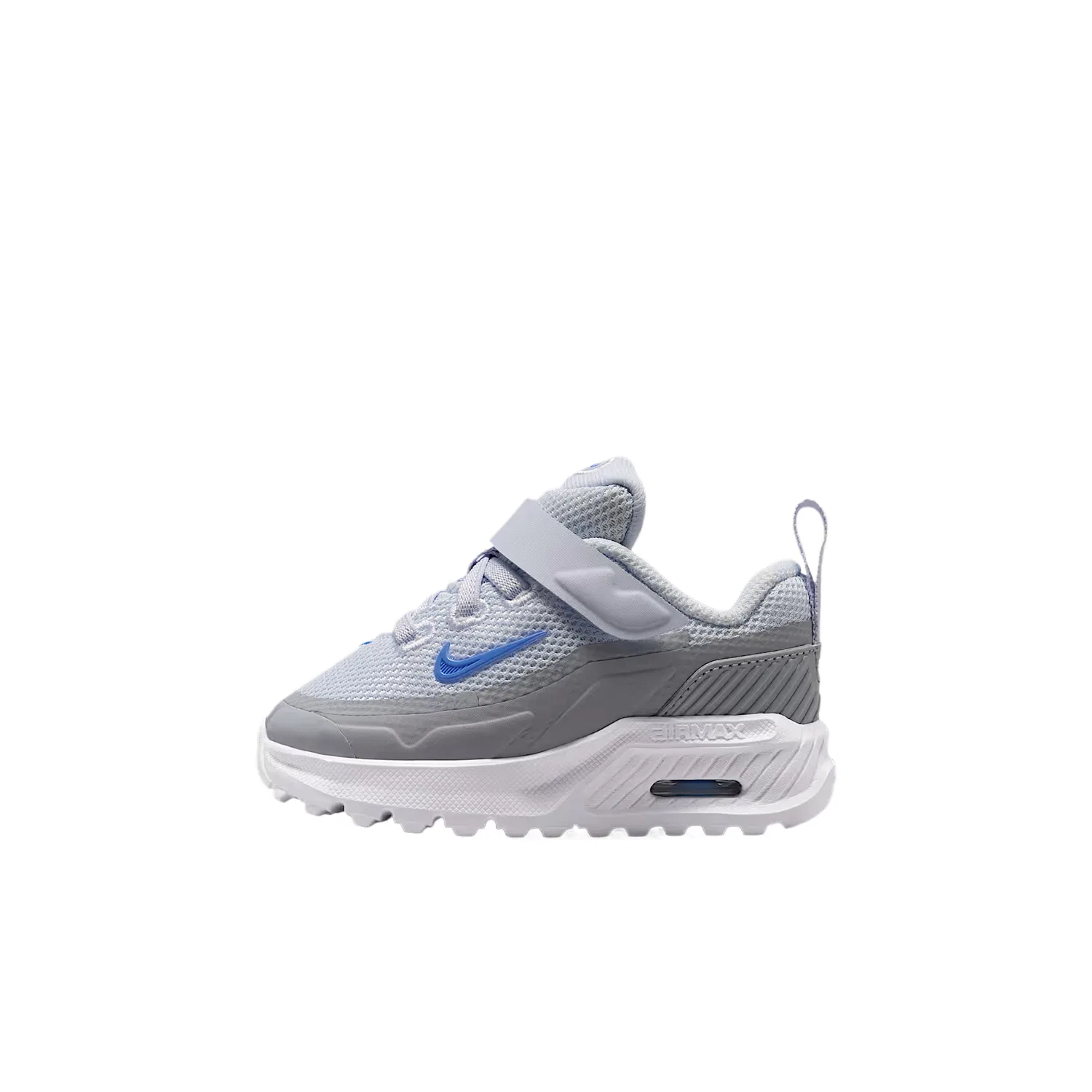 Кроссовки Air Max BIA Textile из текстиля и синтетической кожи, дышащие, с эффектом пружинистости, низкие, для малышей Nike, Soccer Gray/Wolf Gray/White/Crystal Blue