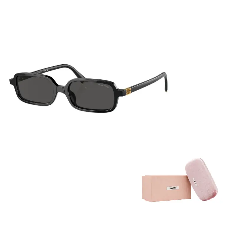 

MIU MIU Прямоугольные солнцезащитные очки в оправе, Black