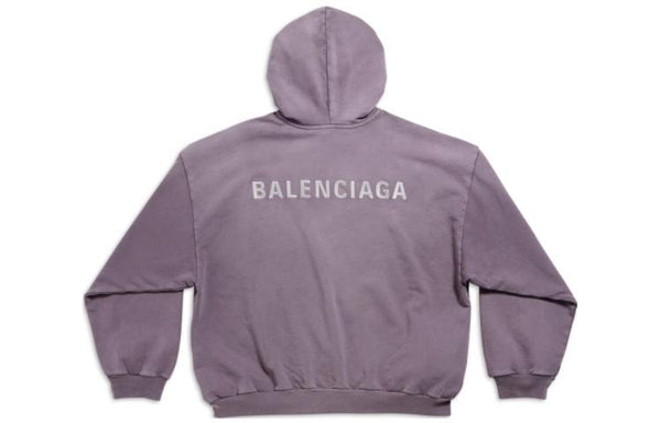 Толстовка back hoodie 'purple grey' Balenciaga, фиолетовый — фото 2