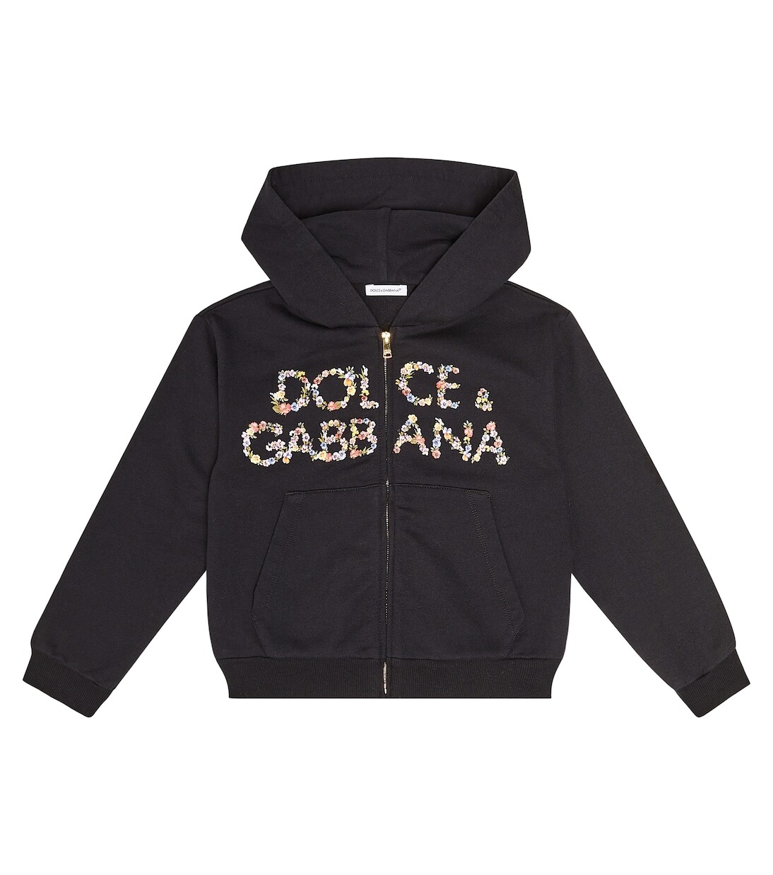

Худи из хлопкового джерси с логотипом Dolce&Gabbana, черный