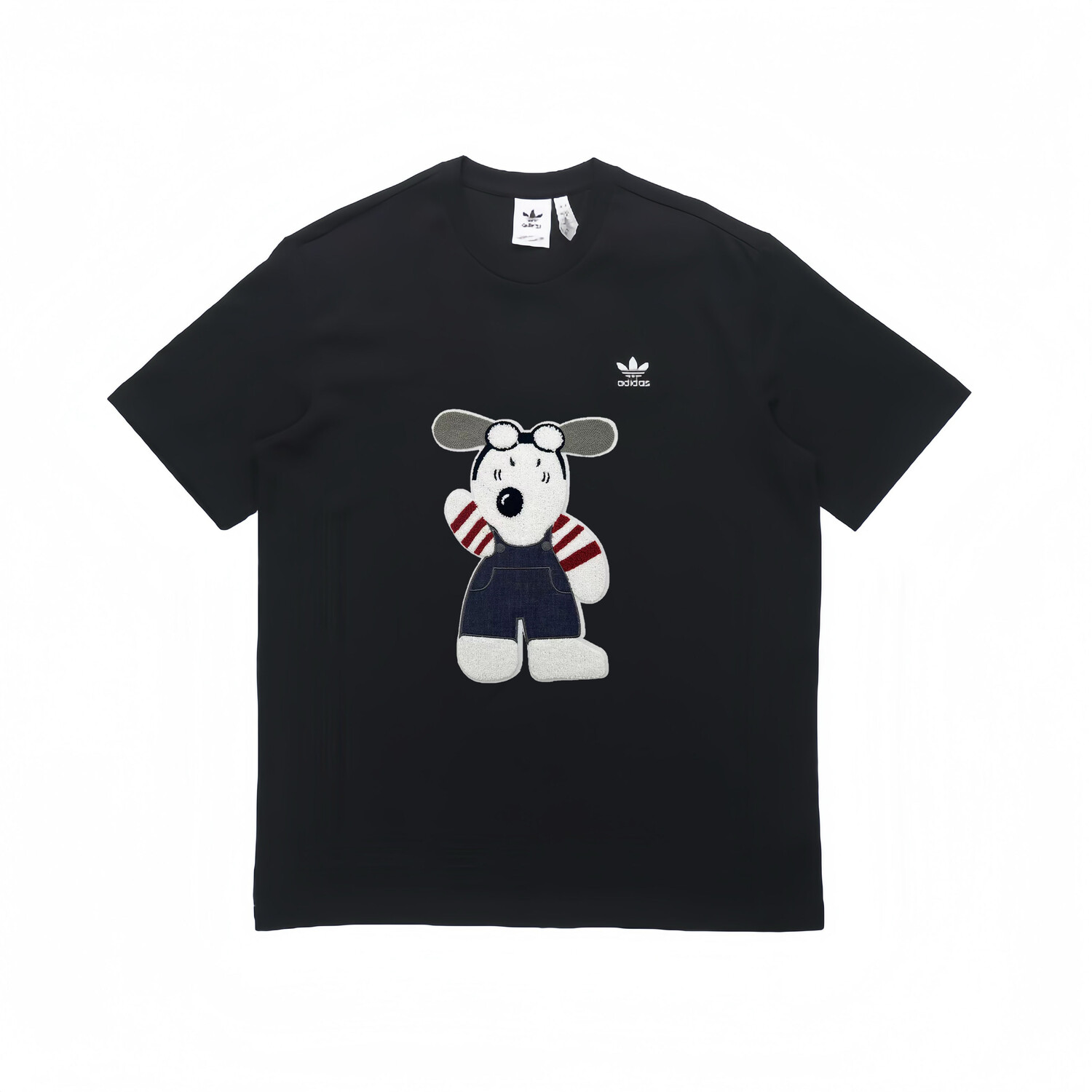 

Футболка с трилистником унисекс, черная Adidas Originals, черный