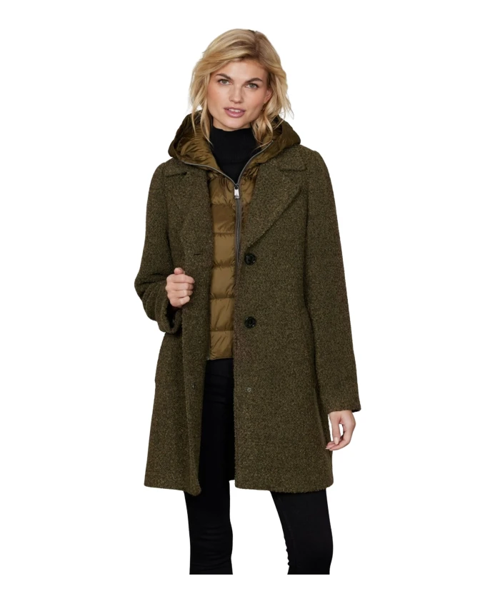 

Пальто Mathilda современного кроя, однобортное Junge, зеленый