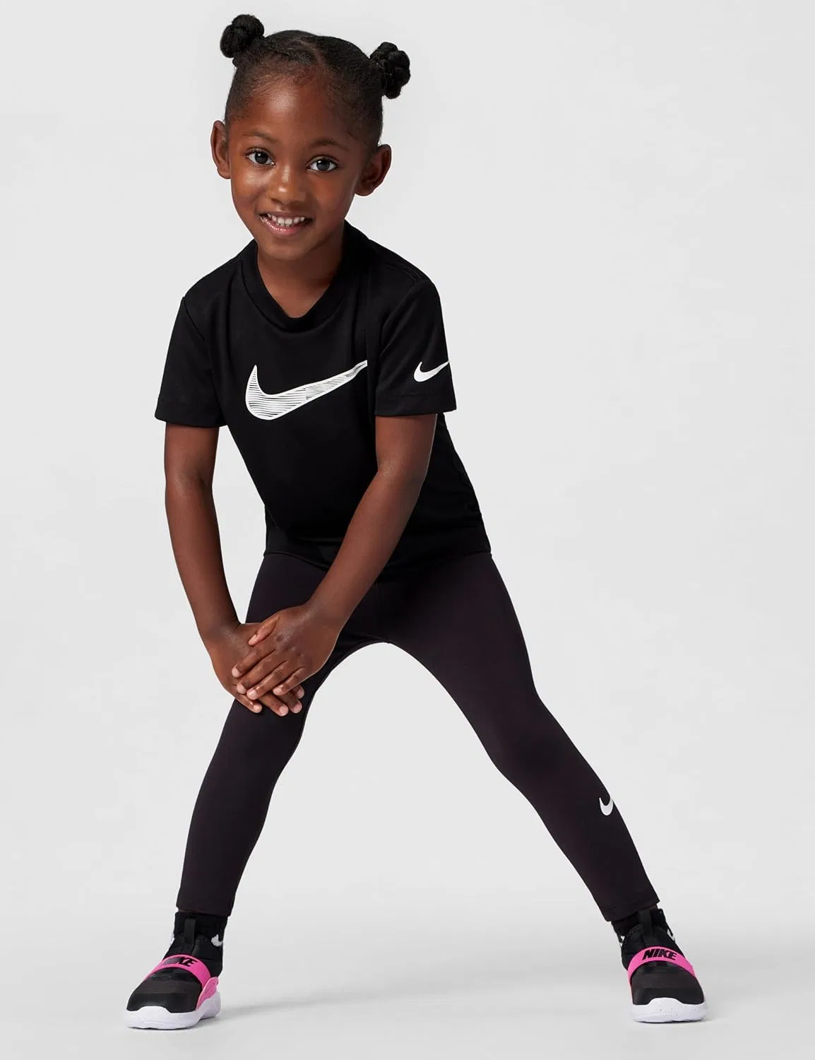 Леггинсы Dri-FIT Nike, черно-белые — фото 2