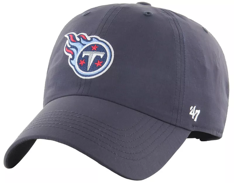 

Мужская темно-синяя регулируемая кепка Tennessee Titans Clean Up '47