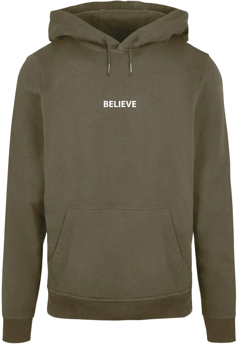 

Толстовка с капюшоном Merchcode " Merchcode Men's Believe Front Basic Hoody", оливковый