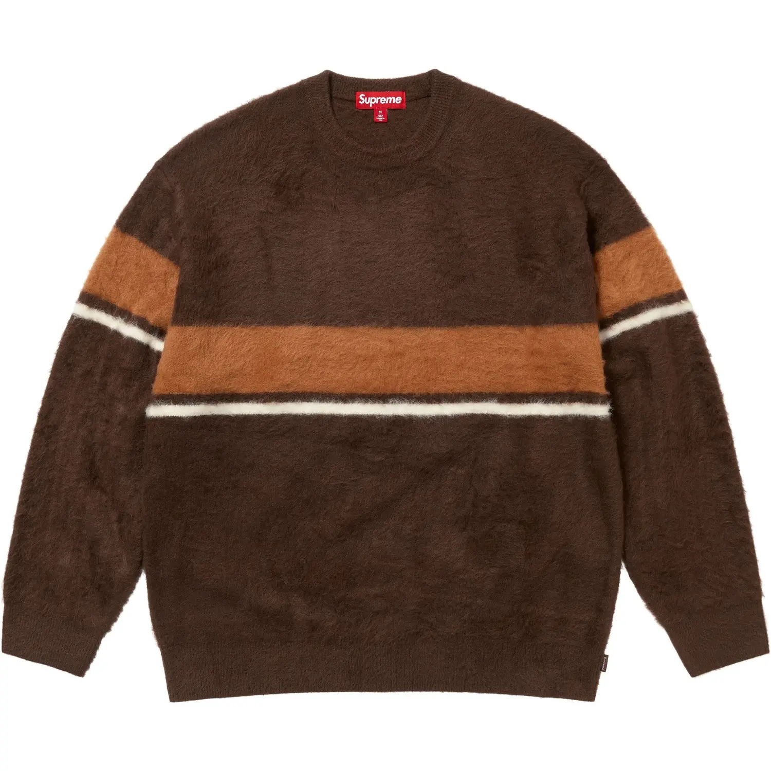 FW25 WEEK5 Brushed Stripe Sweater Unisex Supreme, черный — фото 4