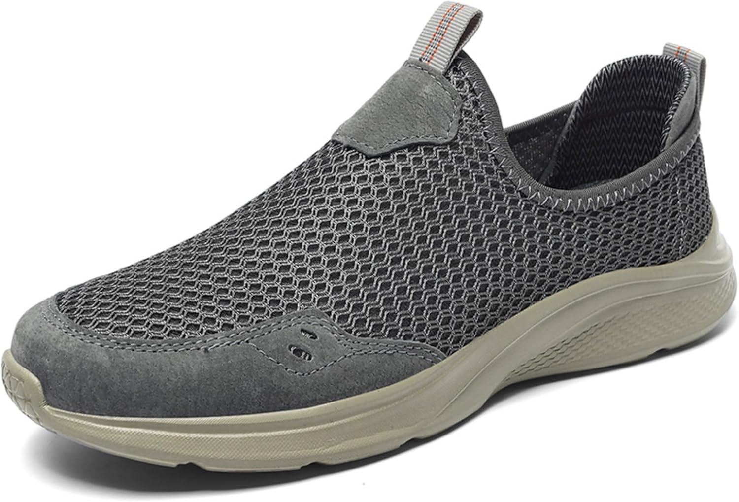

Мужские легкие дышащие мокасины Netehadi из сетки, удобные без шнурков, с круглым носком, для вождения и прогулок, противоскользящие, серый