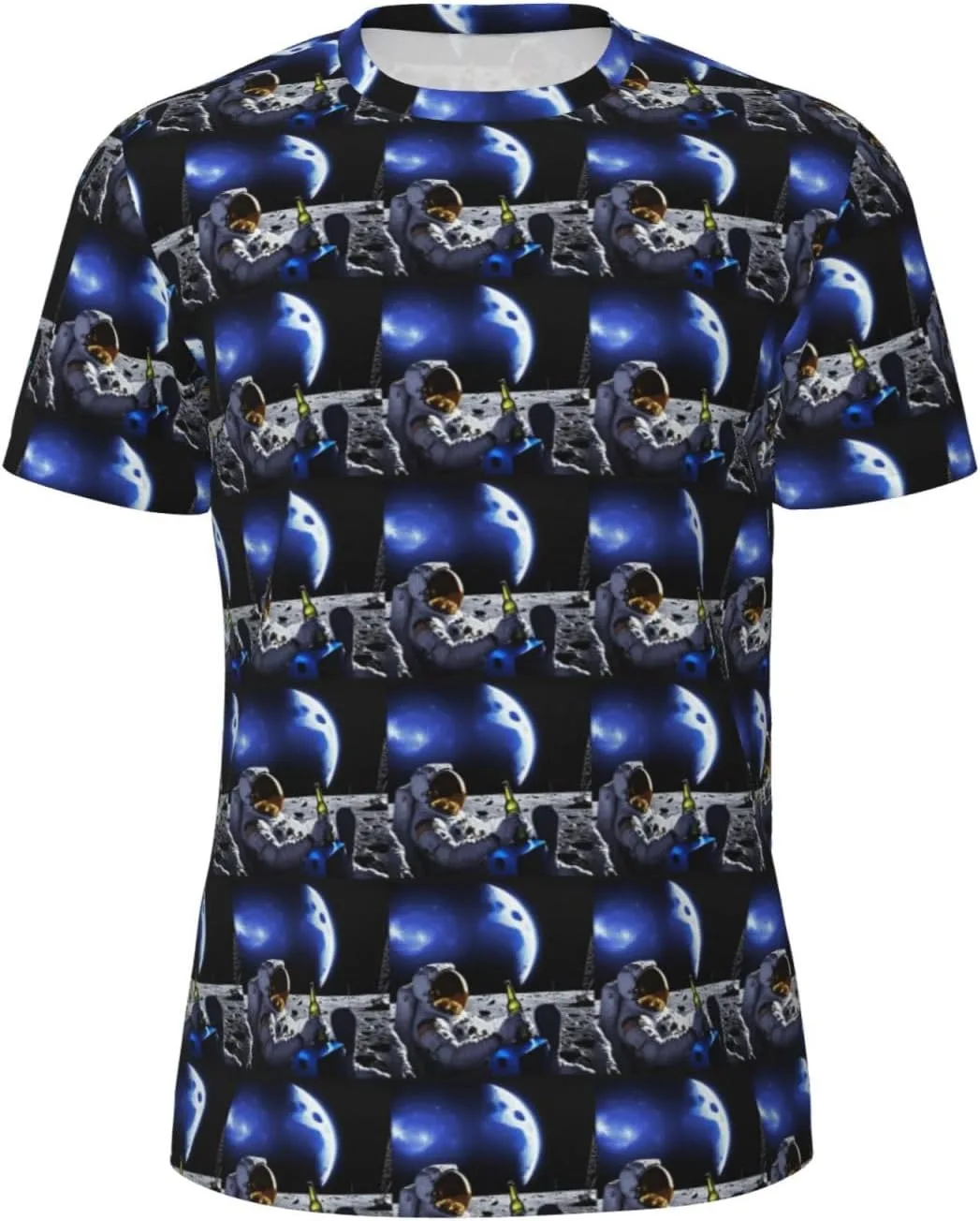 

Футболка мужская Space Planet Print, дышащая, для спорта CADREWY