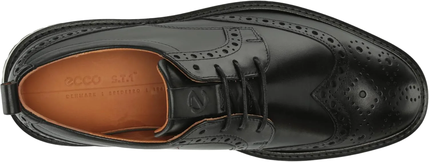 Мужские оксфорды Ecco St1 Hybrid Brogue, черно-белый — фото 2