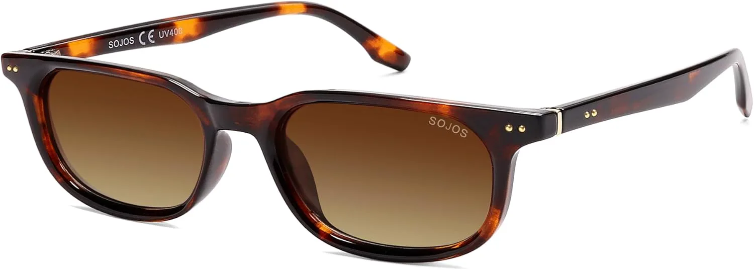 

Солнцезащитные очки SOJOS Retro Square с поляризацией для женщин и мужчин, винтажный стиль, защита от УФ-излучения, модель SJ2631, Tortoise/Brown Grading