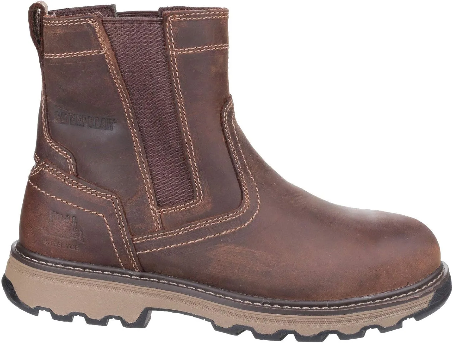 Мужские рабочие ботинки CAT Pelton ST Cat Footwear, коричневый — фото 4