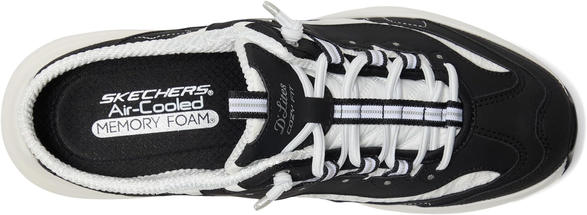 Кроссовки SKECHERS Women's Contour Foam Cozy Fit Vintage Dream, Black/White — фото 2