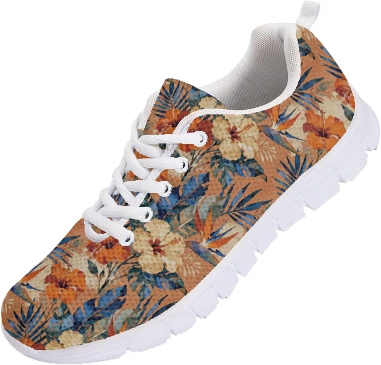 

Мужские кроссовки Funnydude Funny Print для осенних прогулок, удобные с дышащей сеткой, Tropical Floral