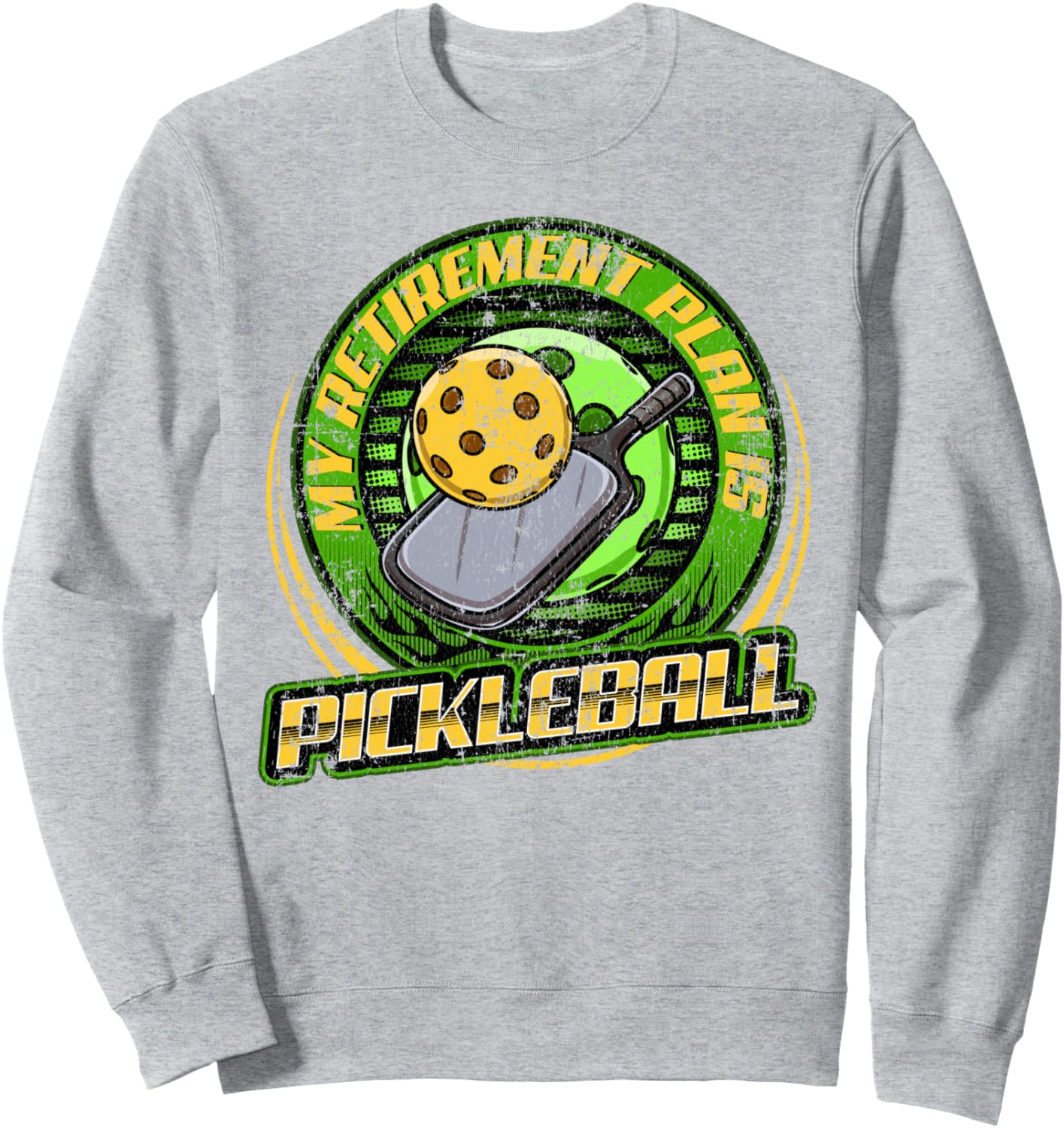 

Мой план выхода на пенсию: Милая забавная толстовка с приколом для фаната пиклбола Four1Nine Pickleball Official, серый