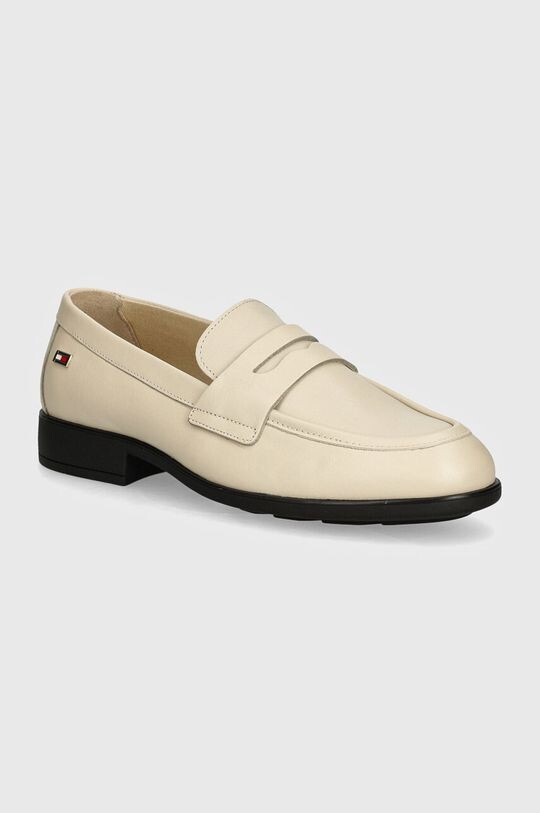 

FLAG LEATHER CLASSIC LOAFER кожаные мокасины Tommy Hilfiger, бежевый