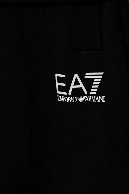 Спортивный костюм из хлопка EA7 Emporio Armani, черный — фото 3