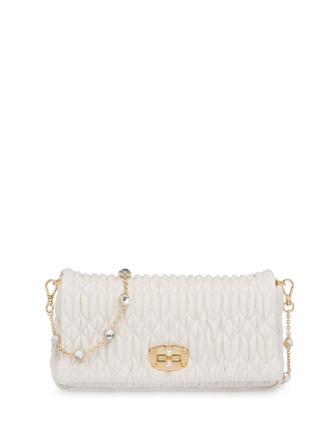 

Стеганая сумка Miu Miu Crystal, белый