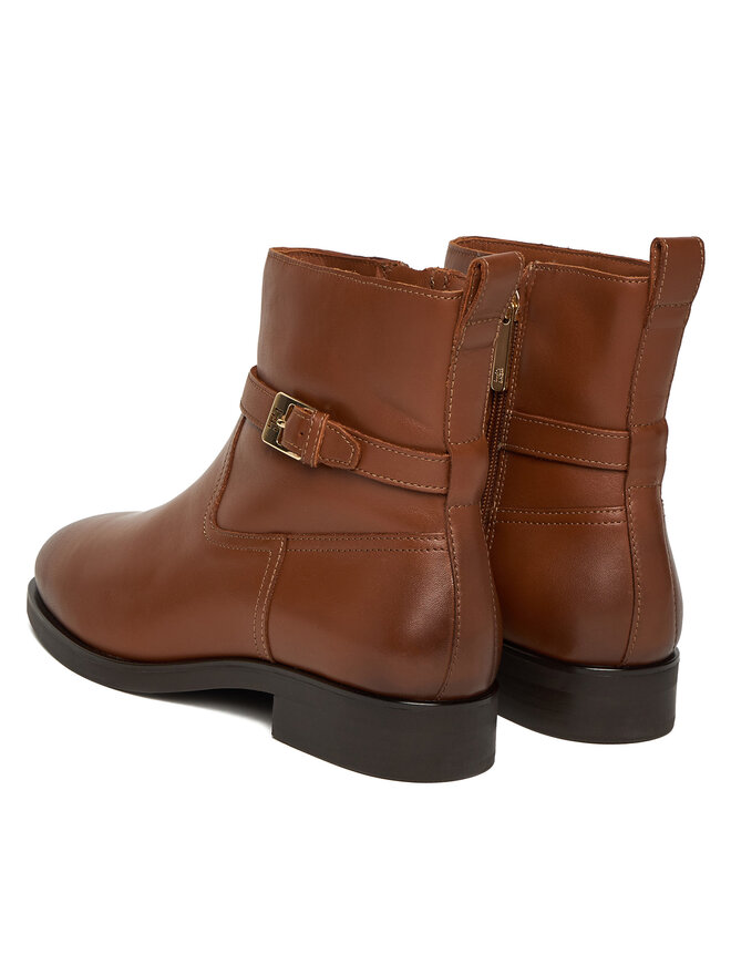 Ботильоны Th Buckle Riding Leather Bootie FW0FW08781 Tommy Hilfiger, коричневый — фото 3