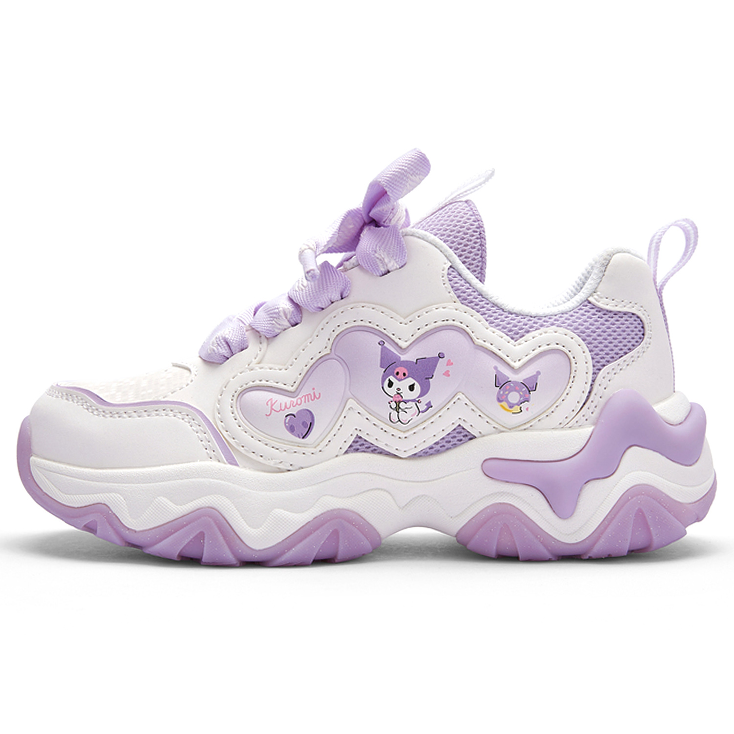 

Детские кроссовки Sanrio x Slip с амортизаторами, низкие, для детей от 3 до 7 лет BALABALA, белый/фиолетовый