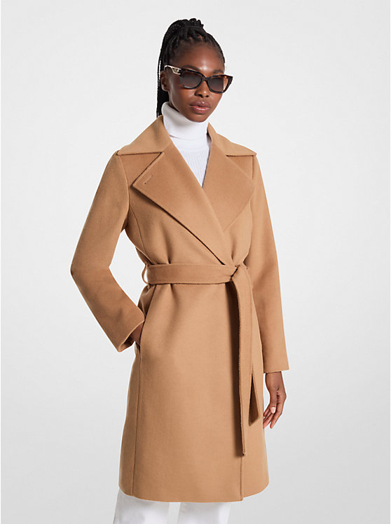 

Пальто-Халат из смеси шерсти Michael Kors, коричневый