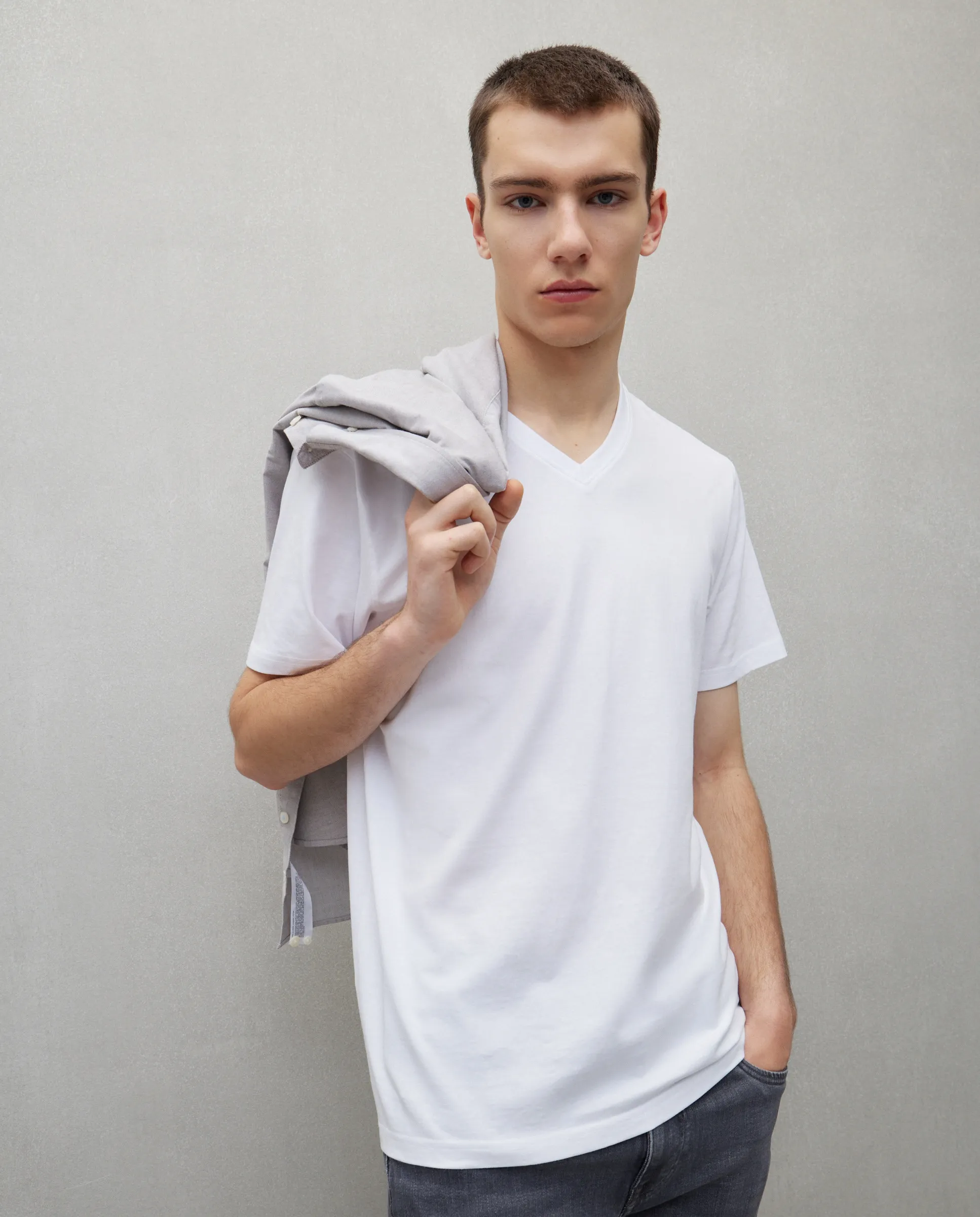 

Мужская однотонная футболка Easy Wear, белый