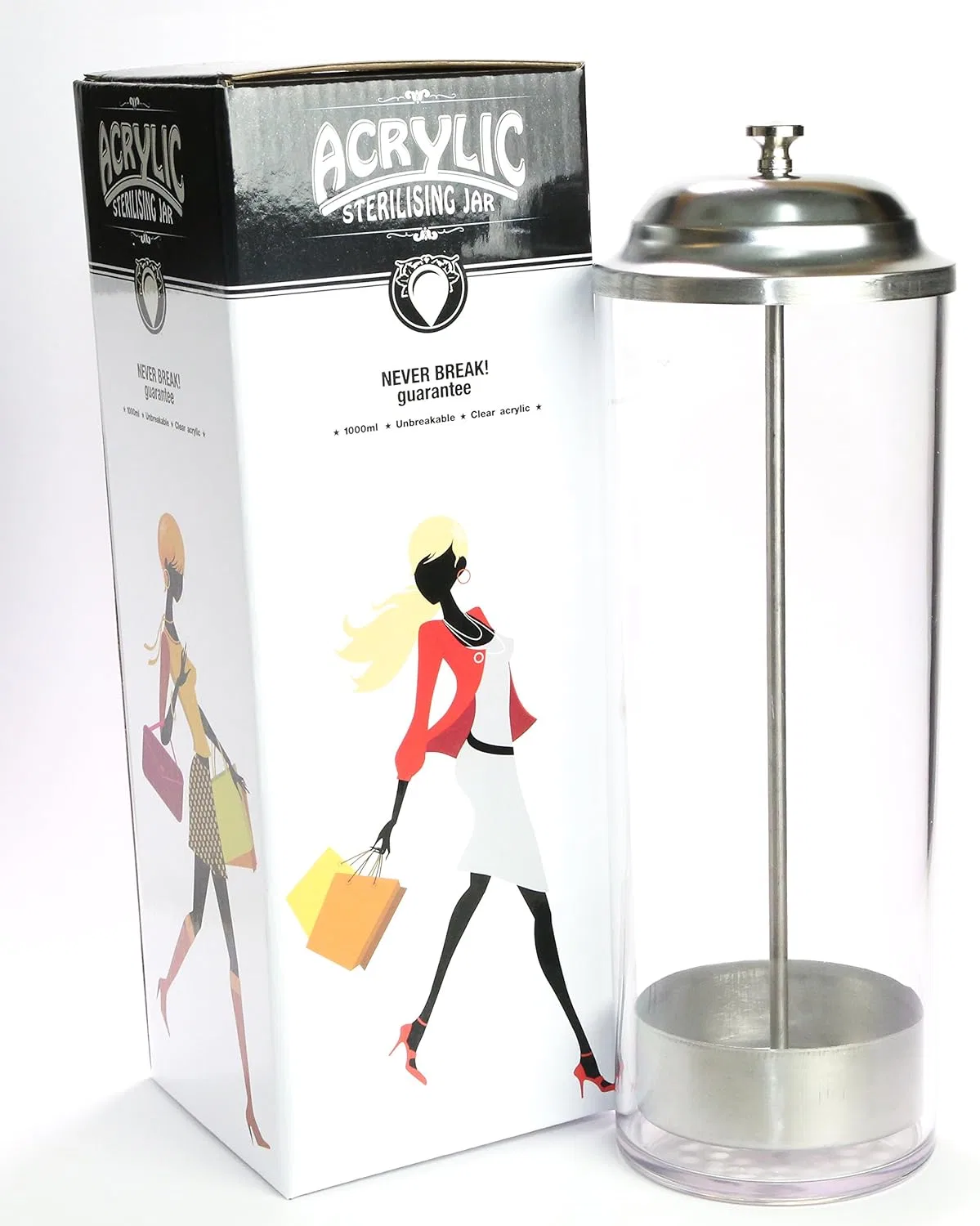 Стерилизационная банка Barbicid Disinfectant Jar Large 1 литр Barber Trade — фото 4