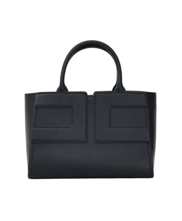 

Черная большая сумка с логотипом Elisabetta Franchi, черный