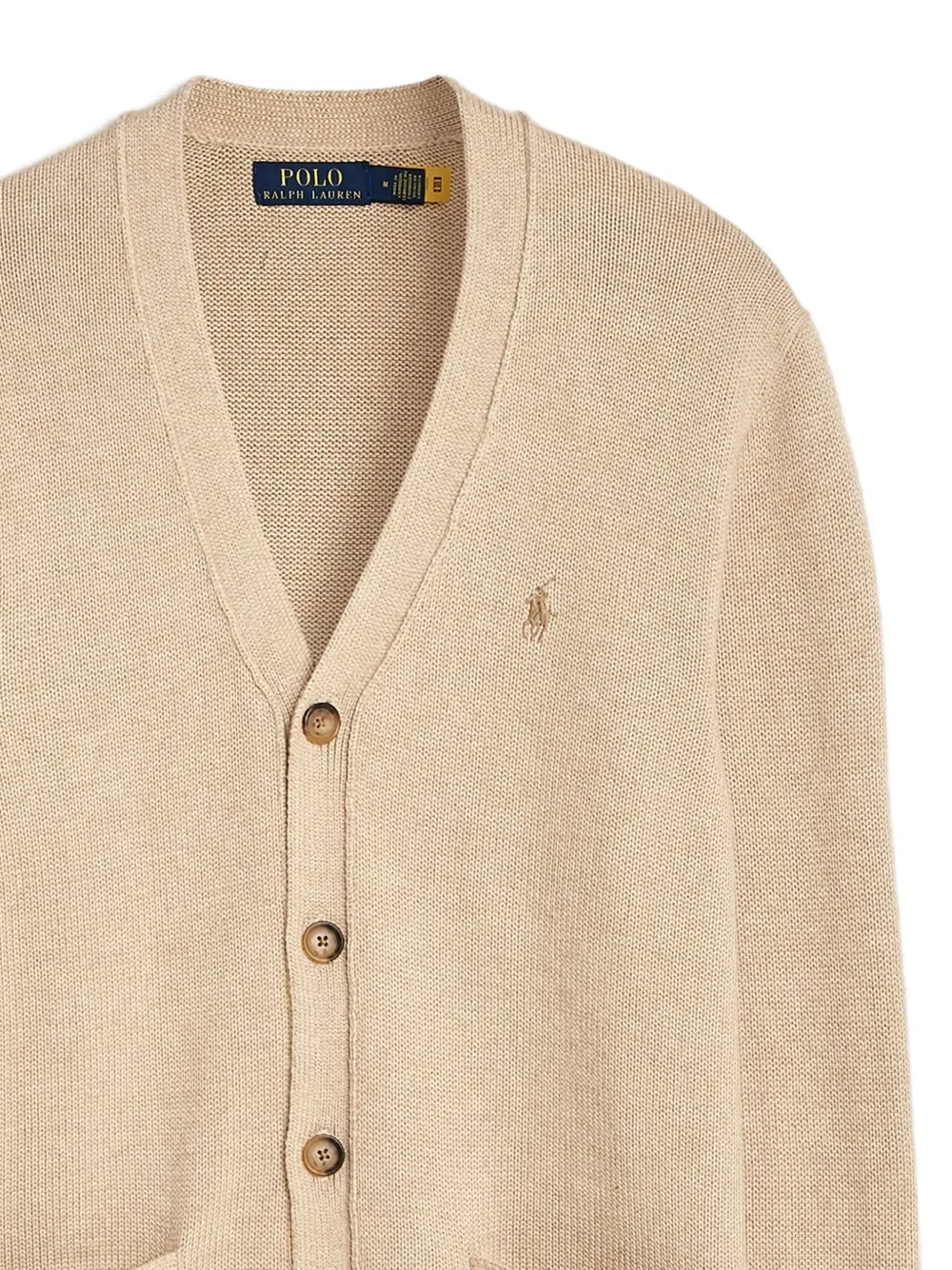Кардиган с деталями логотипа Polo Ralph Lauren, нейтральный — фото 2
