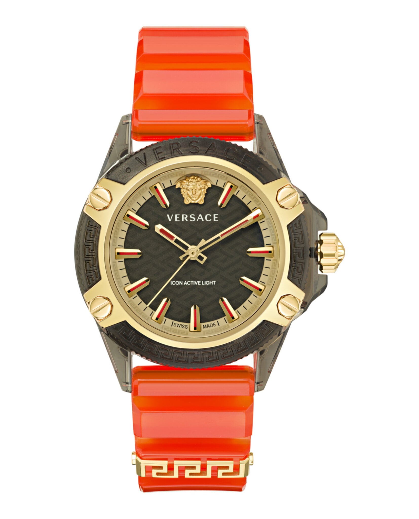 

Часы Icon Active из силикона Versace, прозрачный/черный