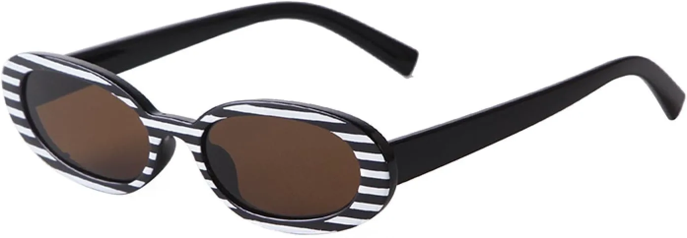 

Винтажные овальные солнцезащитные очки для женщин, маленькие овальные солнцезащитные очки в стиле ретро с леопардовым принтом и черепаховой оправой WNCKSQ, C8