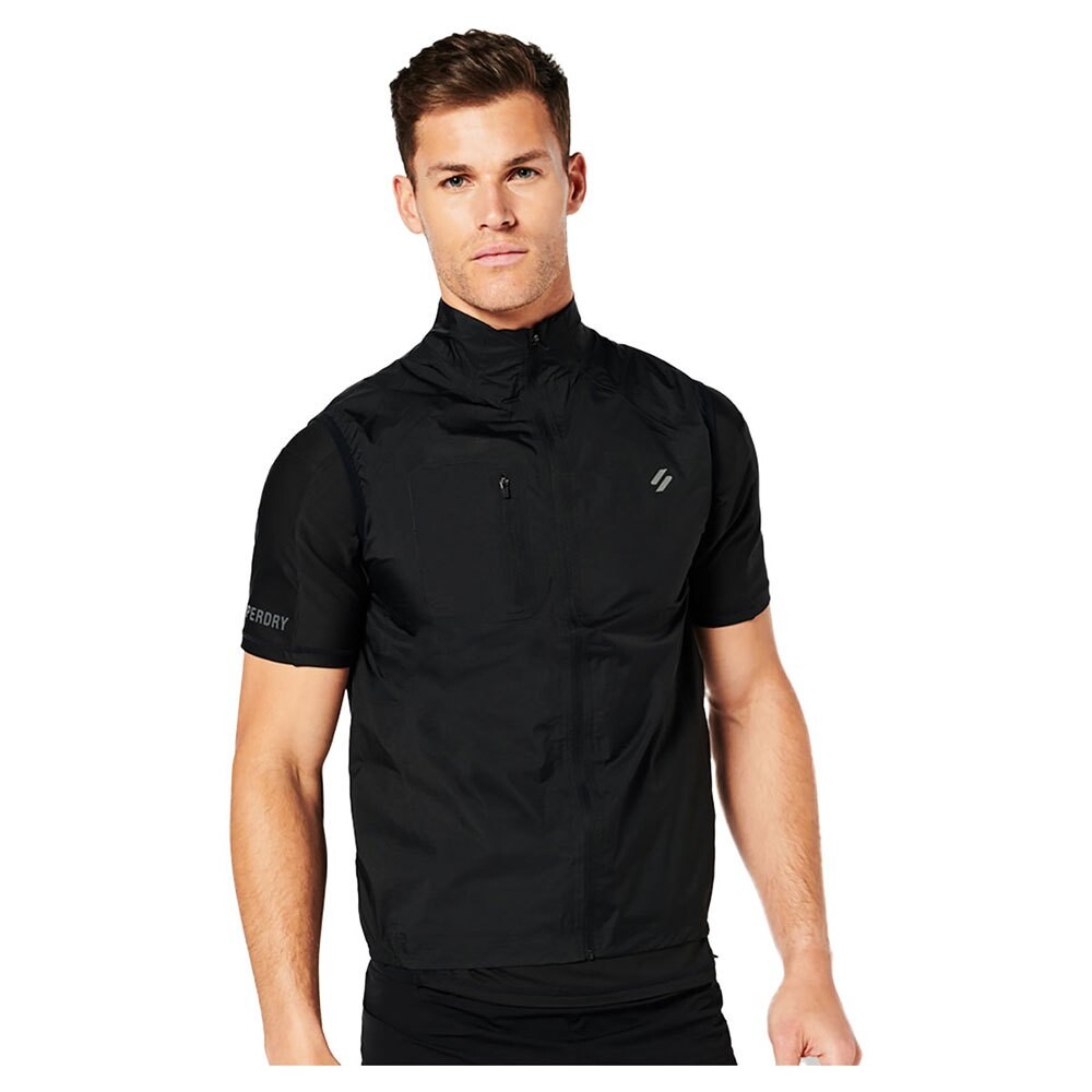 

Жилет Superdry Run Lw Wind Gilet Vest, черный