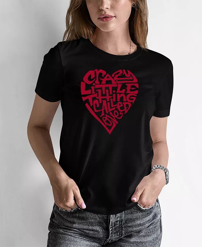 

Женская футболка Word Art Crazy Little Thing Called Love LA Pop Art, черный