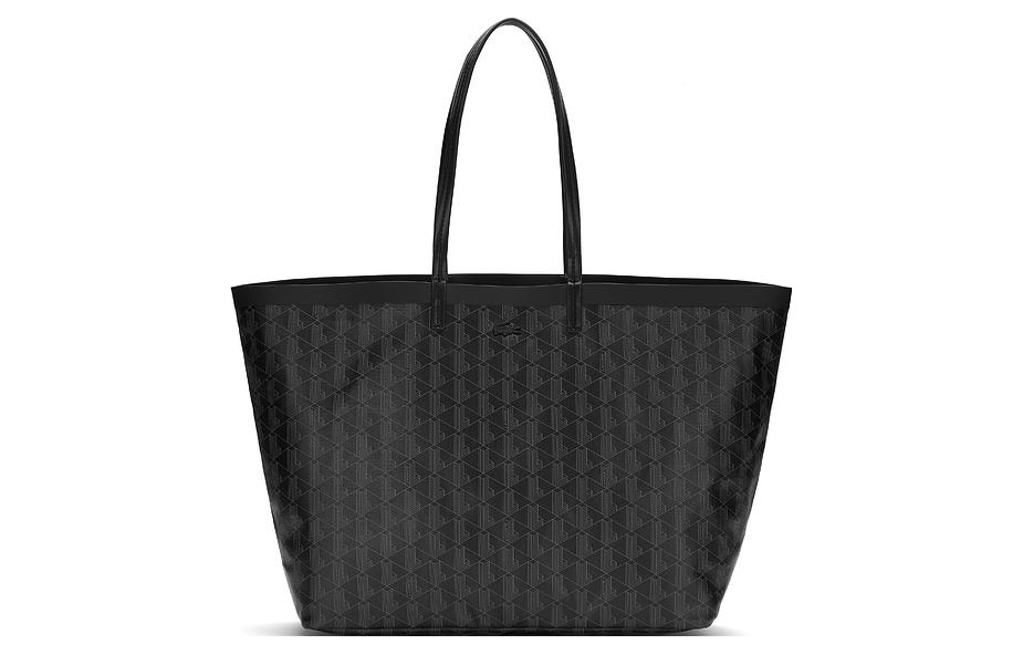

LACOSTE ПВХ сумка-шоппер, Black & Iron Gray