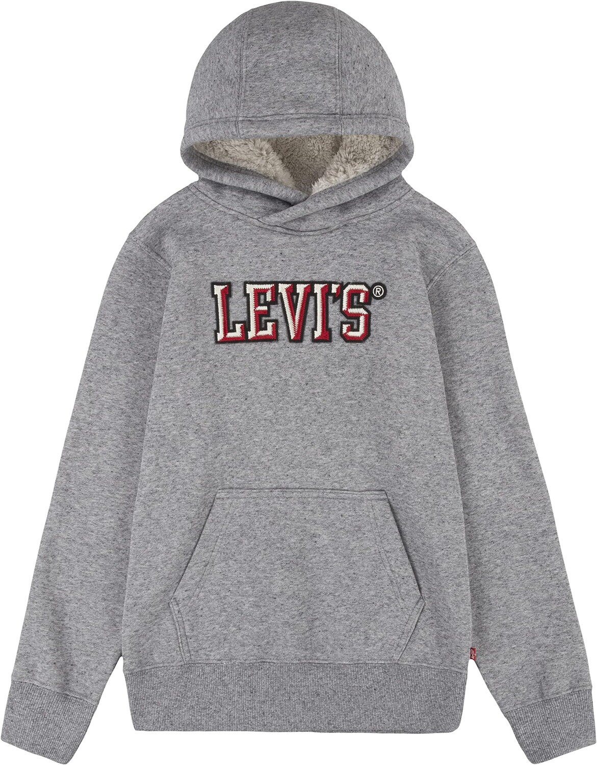 

Худи Levi'S Sherpa Lined Pullover Hoodie, цвет Gargoyle Cloud Heather