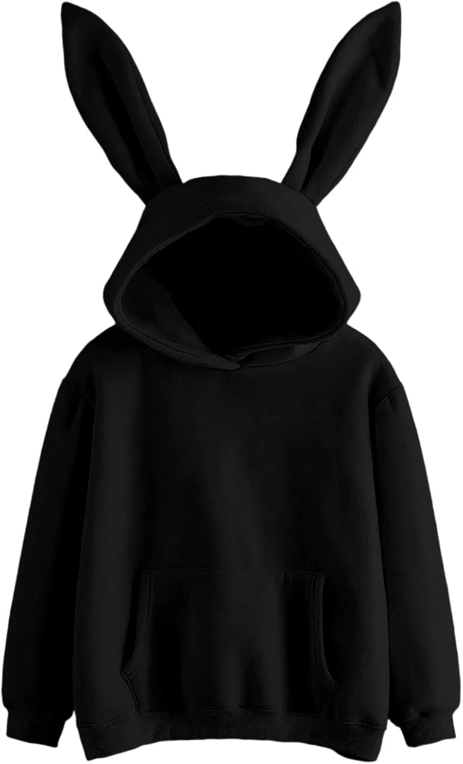 Женская худи с ушками, Casual, Black