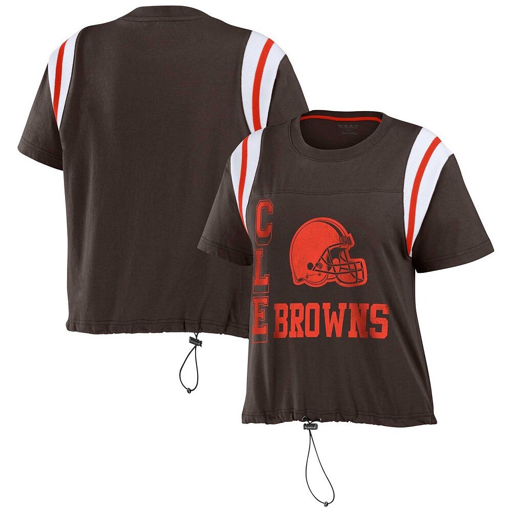 

Женская одежда Erin Andrews Brown Футболка с цветными блоками Cleveland Browns на завязках WEAR by Erin Andrews, цвет Brn Brown